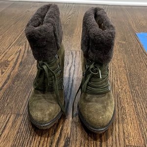 Via Spiga Heeled Lace Up Booties